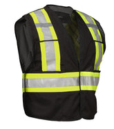 5-Point Tear-away Hi Vis Mesh Traffic Safety Vest, 3 Sizes
